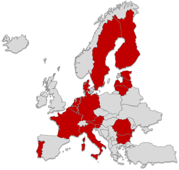 Unitary Patent System map